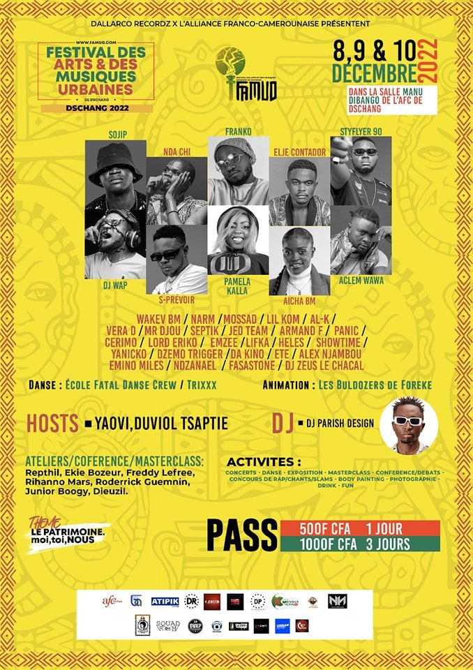 AFFICHE FAMUD 2022 FESTIVAL DES ARTS ET DES MUSIQUES DE DSCHANG